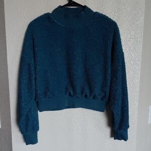 Fabletics Green Mockneck Sweatshirt Size XS